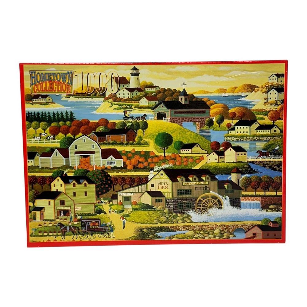 VTG Hometown Collection 1000 Pcs Puzzle Cider Time Autumn‎ 1996 SEALED